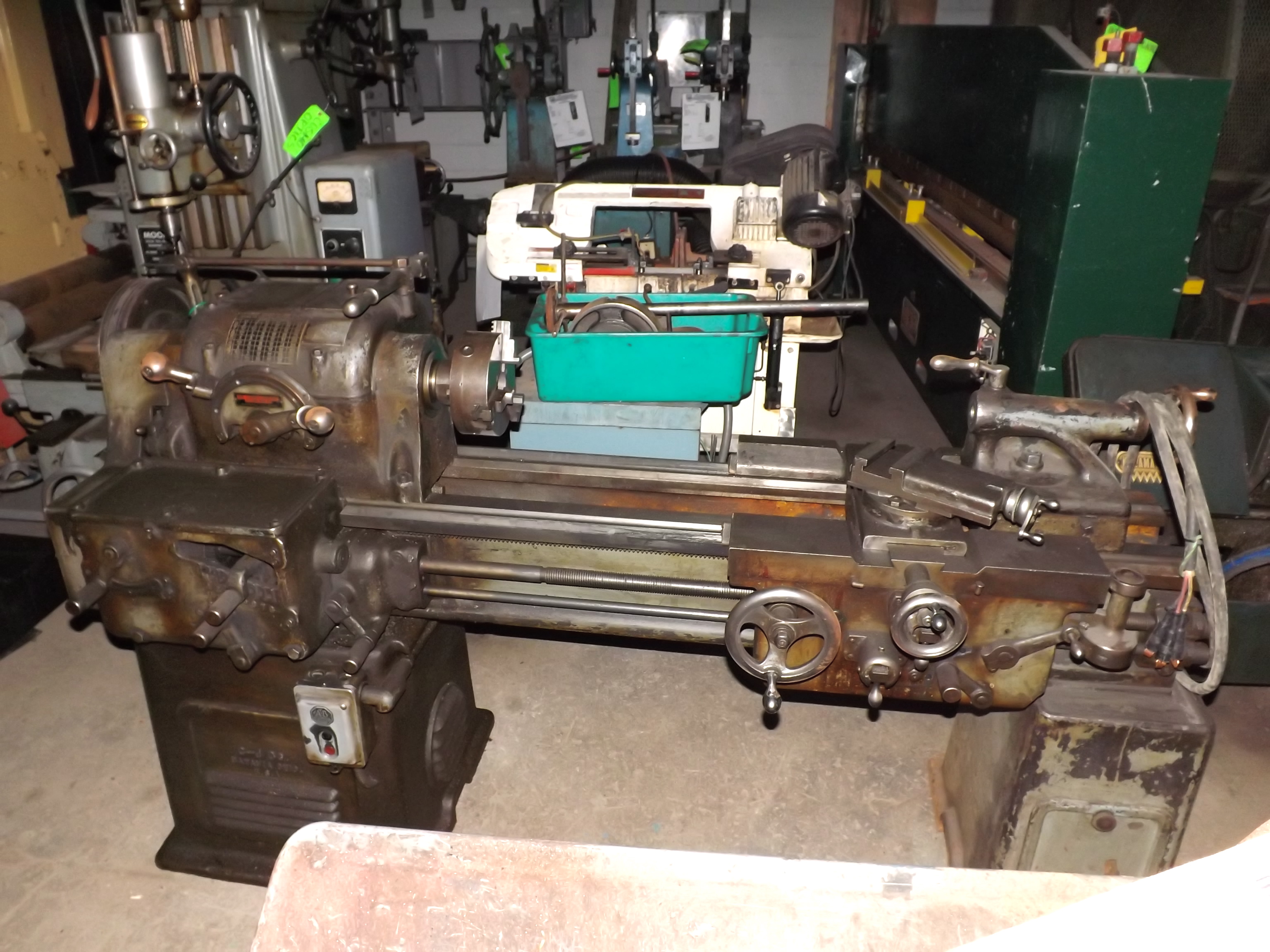 16" x 40" CARROLL JAMISON ... LATHE 1-1/4" SPINDLE HOLE